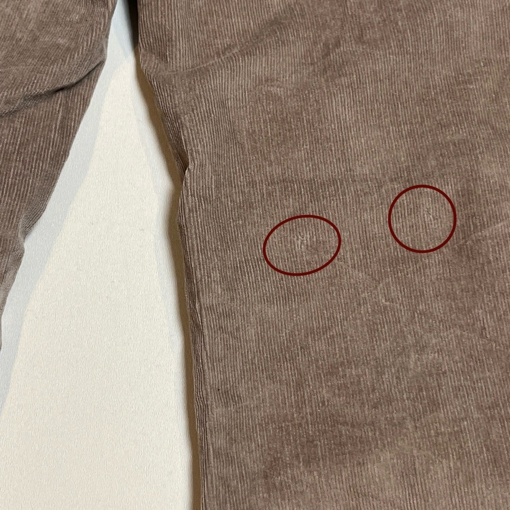Aeropostale Mens Corduroy Relaxed Straight Leg Pants Taupe Brown Adjustable Hem - Picture 7 of 7